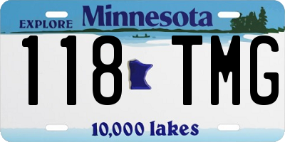 MN license plate 118TMG