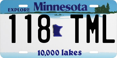 MN license plate 118TML