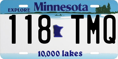 MN license plate 118TMQ