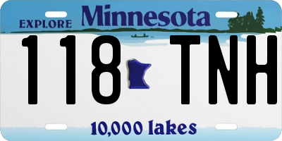 MN license plate 118TNH