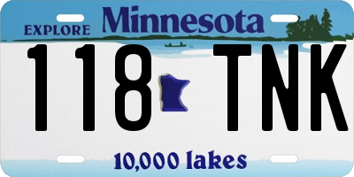 MN license plate 118TNK
