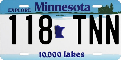 MN license plate 118TNN