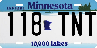 MN license plate 118TNT