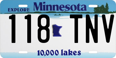 MN license plate 118TNV