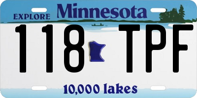 MN license plate 118TPF