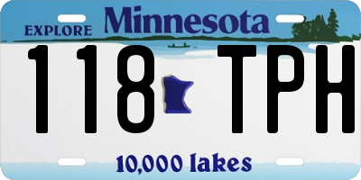 MN license plate 118TPH