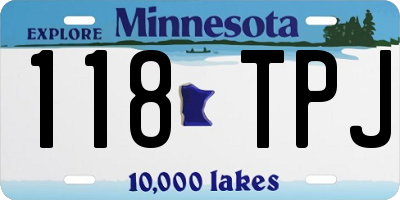MN license plate 118TPJ