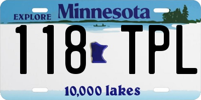 MN license plate 118TPL
