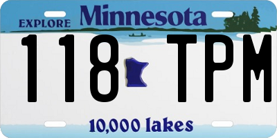 MN license plate 118TPM