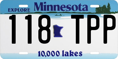 MN license plate 118TPP