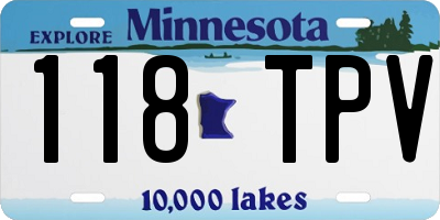 MN license plate 118TPV
