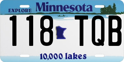 MN license plate 118TQB
