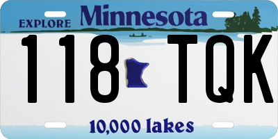 MN license plate 118TQK