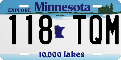 MN license plate 118TQM