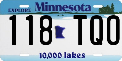 MN license plate 118TQO