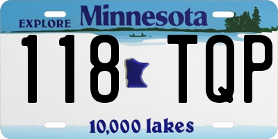 MN license plate 118TQP
