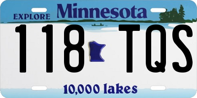 MN license plate 118TQS