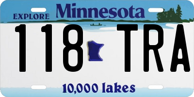 MN license plate 118TRA