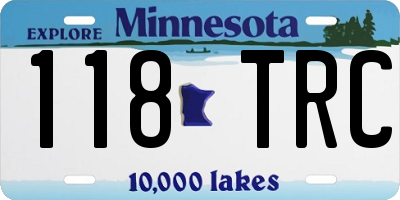 MN license plate 118TRC