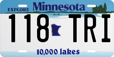 MN license plate 118TRI