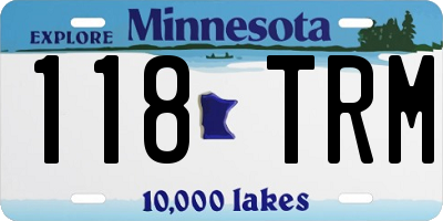 MN license plate 118TRM