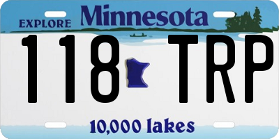 MN license plate 118TRP