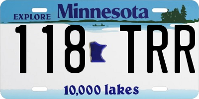MN license plate 118TRR