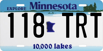 MN license plate 118TRT