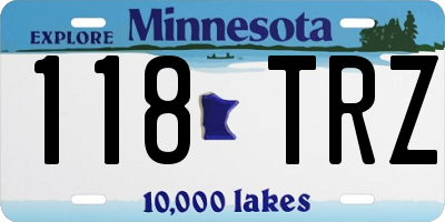 MN license plate 118TRZ