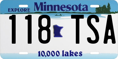 MN license plate 118TSA
