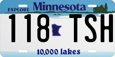 MN license plate 118TSH