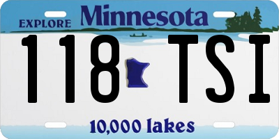 MN license plate 118TSI