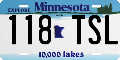 MN license plate 118TSL