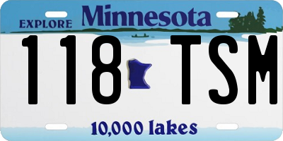 MN license plate 118TSM