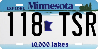 MN license plate 118TSR
