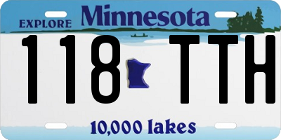 MN license plate 118TTH