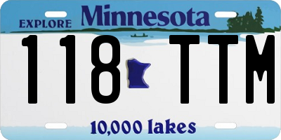 MN license plate 118TTM