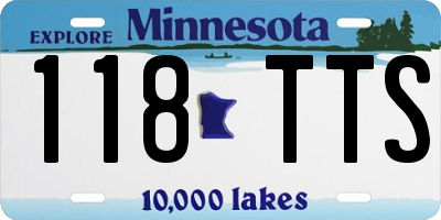 MN license plate 118TTS