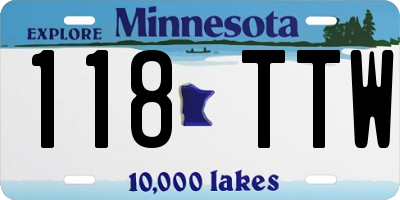 MN license plate 118TTW