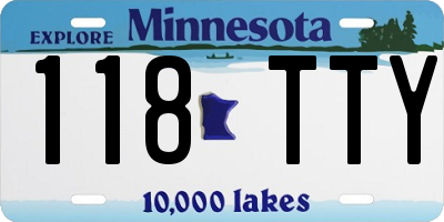 MN license plate 118TTY