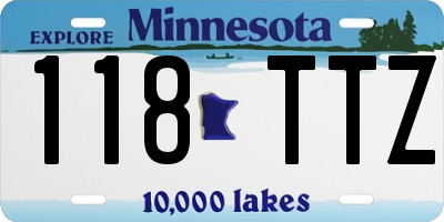 MN license plate 118TTZ