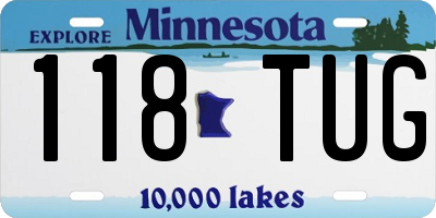 MN license plate 118TUG