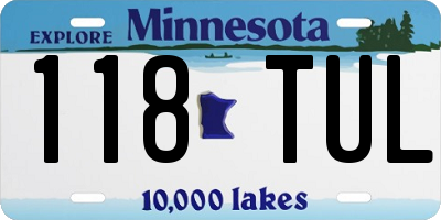 MN license plate 118TUL