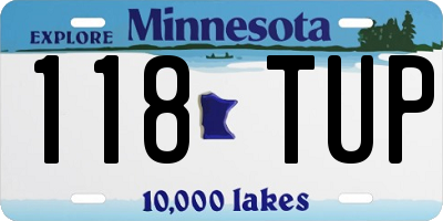 MN license plate 118TUP