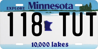 MN license plate 118TUT