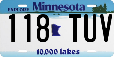 MN license plate 118TUV