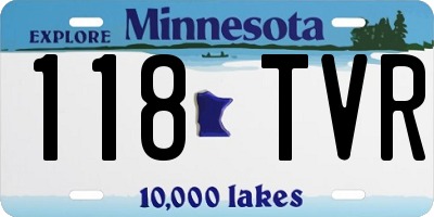 MN license plate 118TVR