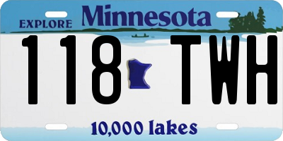 MN license plate 118TWH
