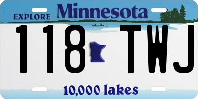 MN license plate 118TWJ
