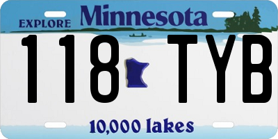 MN license plate 118TYB